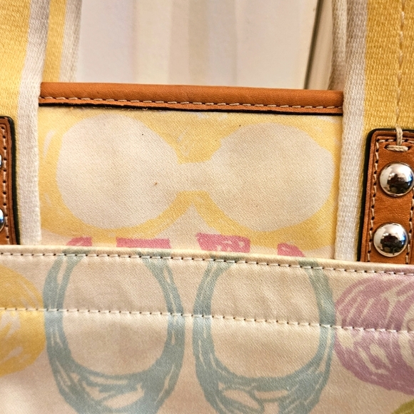 Authentic COACH Multi-Color C's SIGNATURE HOBO SATCHEL BAG - Picture 10 of 16